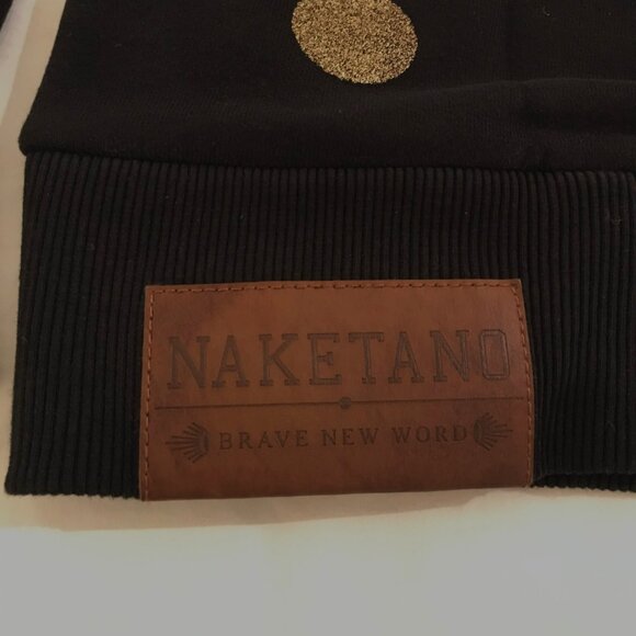 NAKETANO Black Hoodie Golden Dots Size S - Picture 6 of 8
